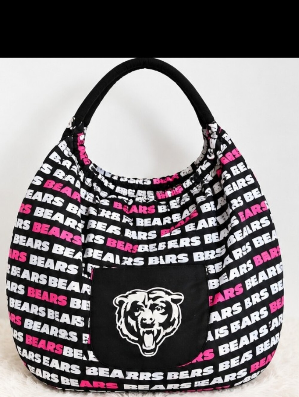Black & Pink 'Bears' Printed Hobo Bag